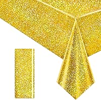 Vista 38 de 2 piezas de mantel holográfico negro con láser, mantel espacial de galaxia, mantel de 40 * 108 pulgadas con estrellas brillantes, mantel