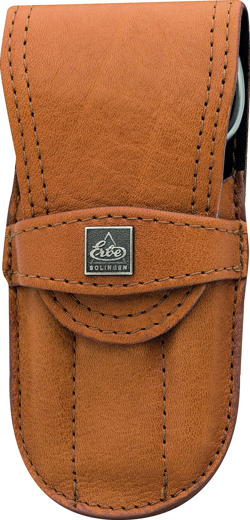 Maniküre Set Taschen-Etui mit Stecklasche Serie "Cognac", 4-tlg. 1 St., cognac