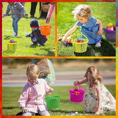 Miniatura 2 de 18 cestas de Pascua pequeñas con asas para niños, caza de huevos, 2.47oz, rellenos de hierba de Pascua para fiesta de primavera, suministros de