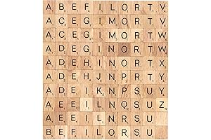 Wooden Alphabet Tiles Scrabble Wall Decor