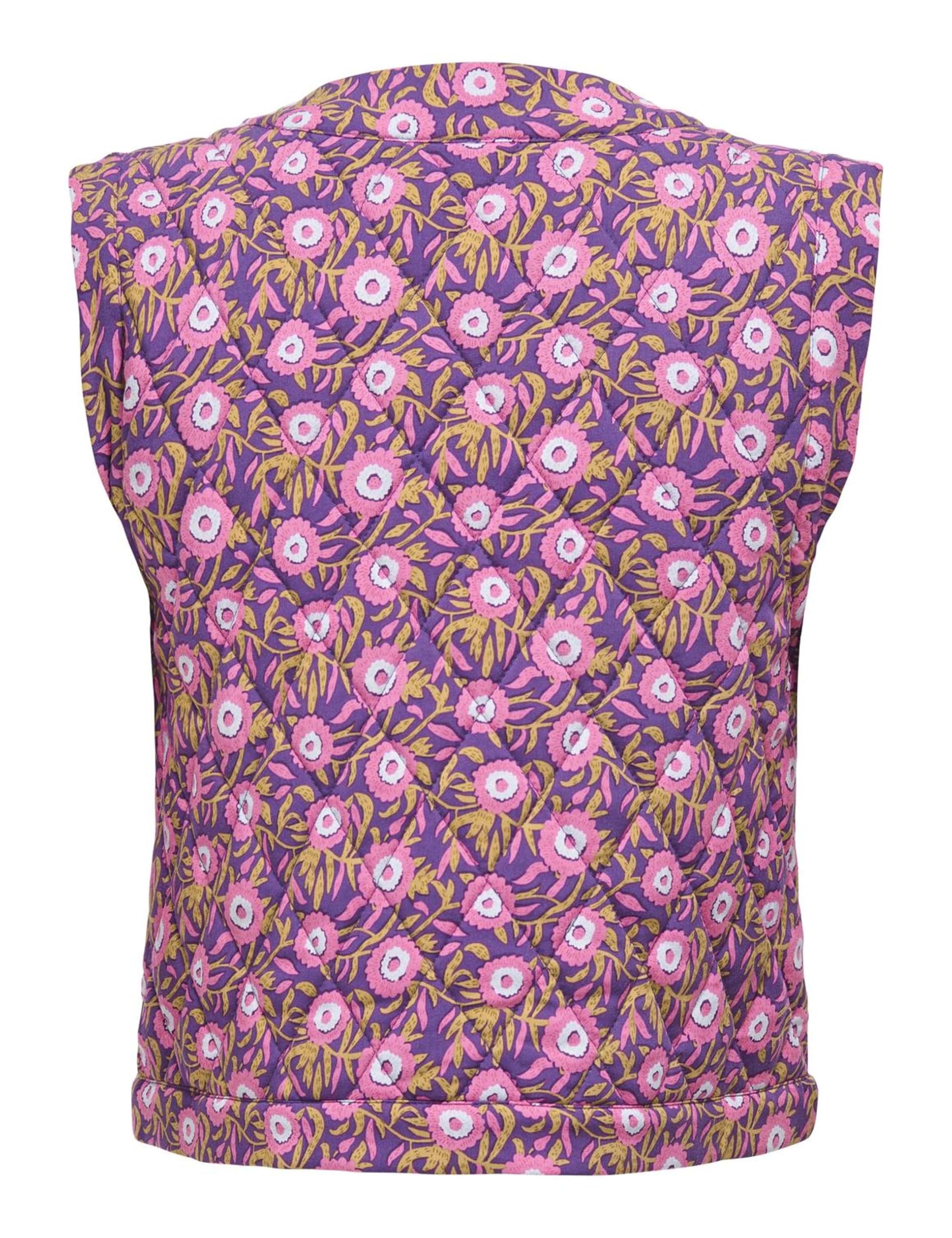 ONLY Onlnovella Quilt S/L Tie Vest WVN, Amaranth Purple, L, Amaranto Púrpura, L