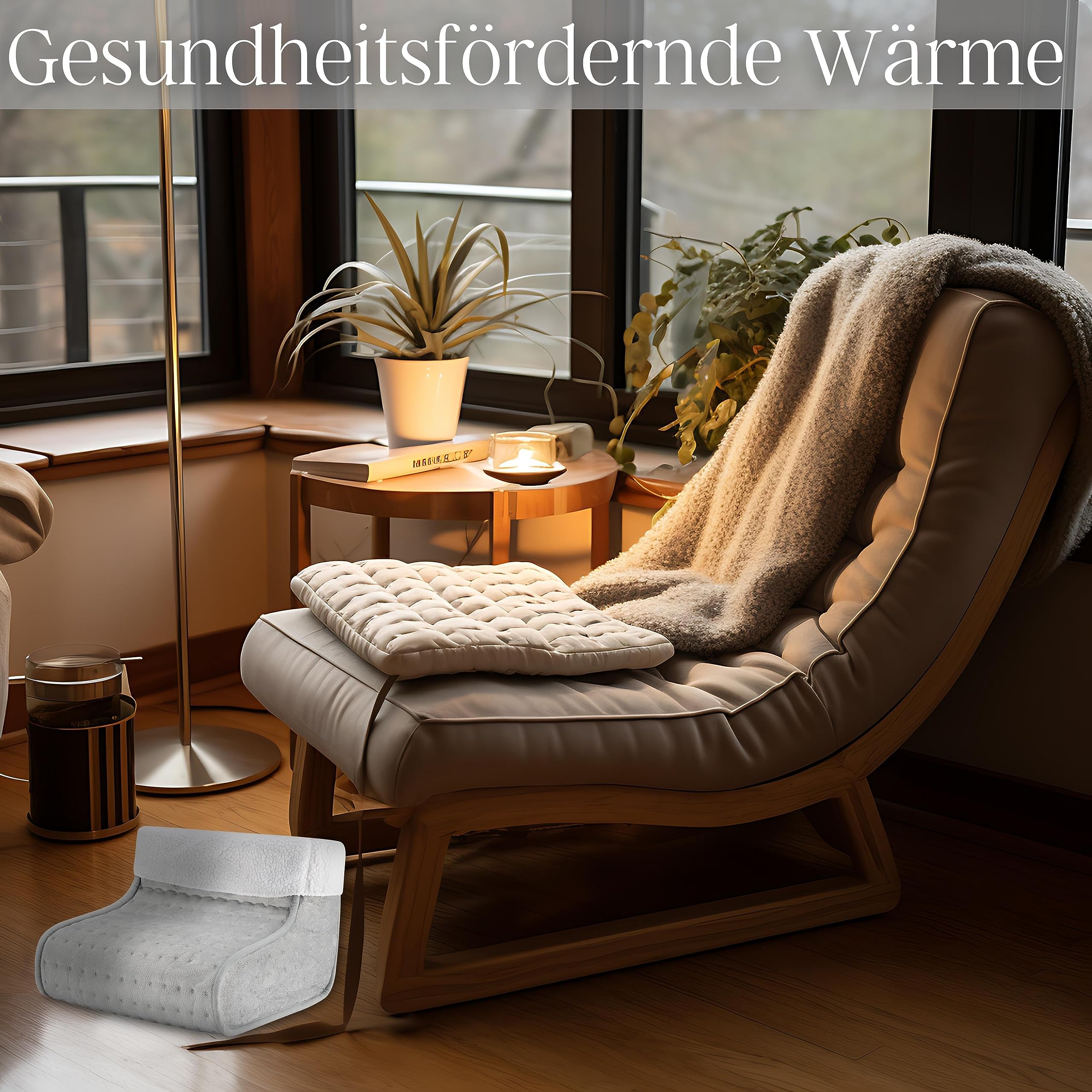 Elektrischer Fußwärmer | Wärmekissen | 4 Heizstufen | Elektrische Fußheizung | Heizmatte | Fusswärmer | Wärmetherapie | Fußpflege für Zuhause | 100 Watt |