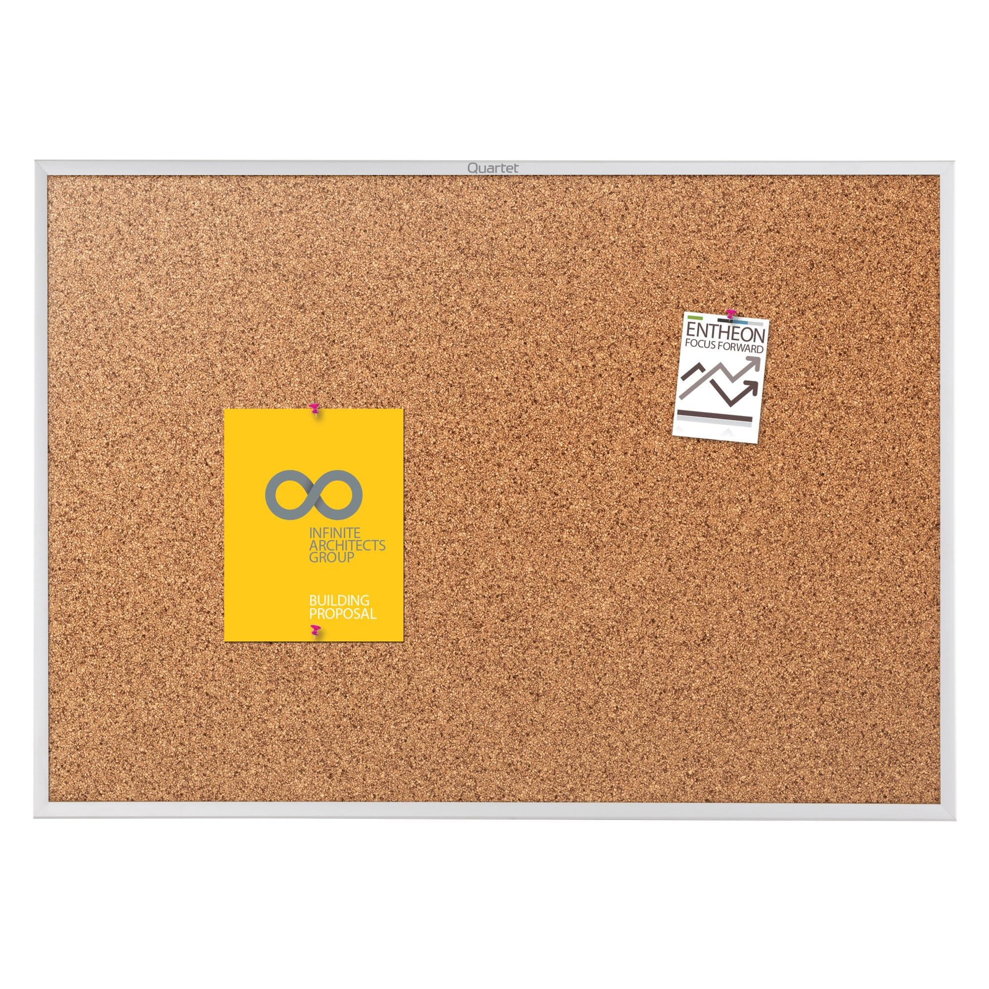 Quartet Standard Aluminum Frame Cork Bulletin Board, 60” x 36” (2305)