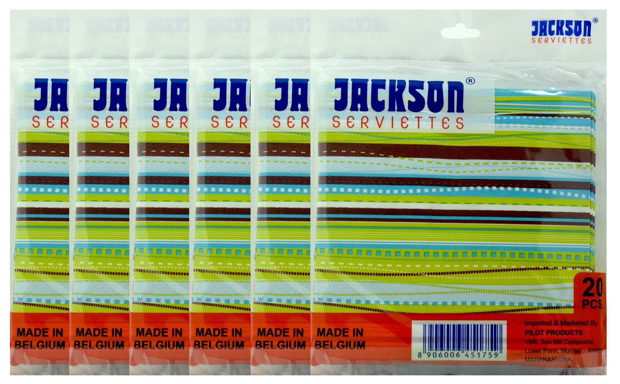 Jackson Serviettes Soft 3 Ply Designer Face Tissue Packet_04-20 pcs (Pack of 6) (B0793N82DN) Amazon Price History, Amazon Price Tracker