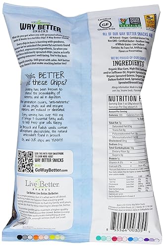 Miniatura 6 de Way Better Snacks Chips de tortilla, batata, 5.5 onzas