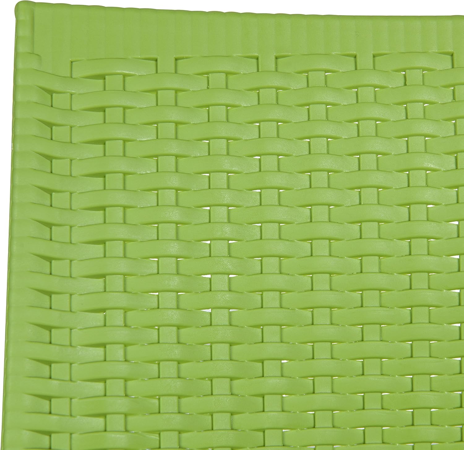 LeisureMod Hickory Stackable Indoor Outdoor Dining Chair, All-Weather Resin Wicker Polypropylene Side Chair, Lightweight & Durable for Patio, Garden, Balcony & Dining Room, Set of 2, Green
