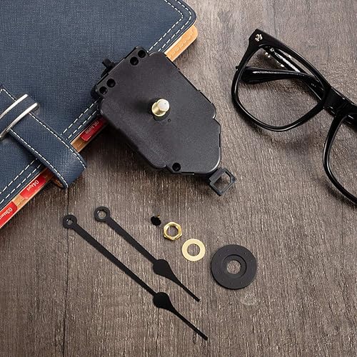 Miniatura 4 de Mecanismo de movimiento de reloj de péndulo de repuesto de eje largo de cuarzo con péndulo (longitud del eje 45 pulgadas0.787 in)