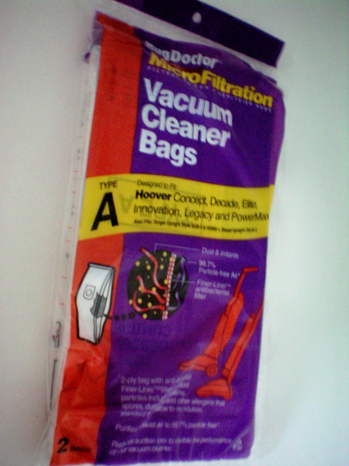 MicroFiltration Vacuum Cleaner Bags Type A Designed to