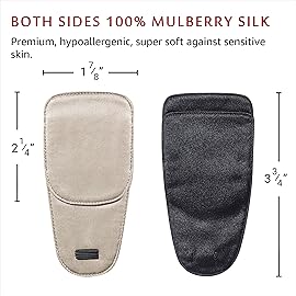 Astropic Silk Eye Patch for Adults Kids Glasses to Cover Either Eye (Medium, Khaki)