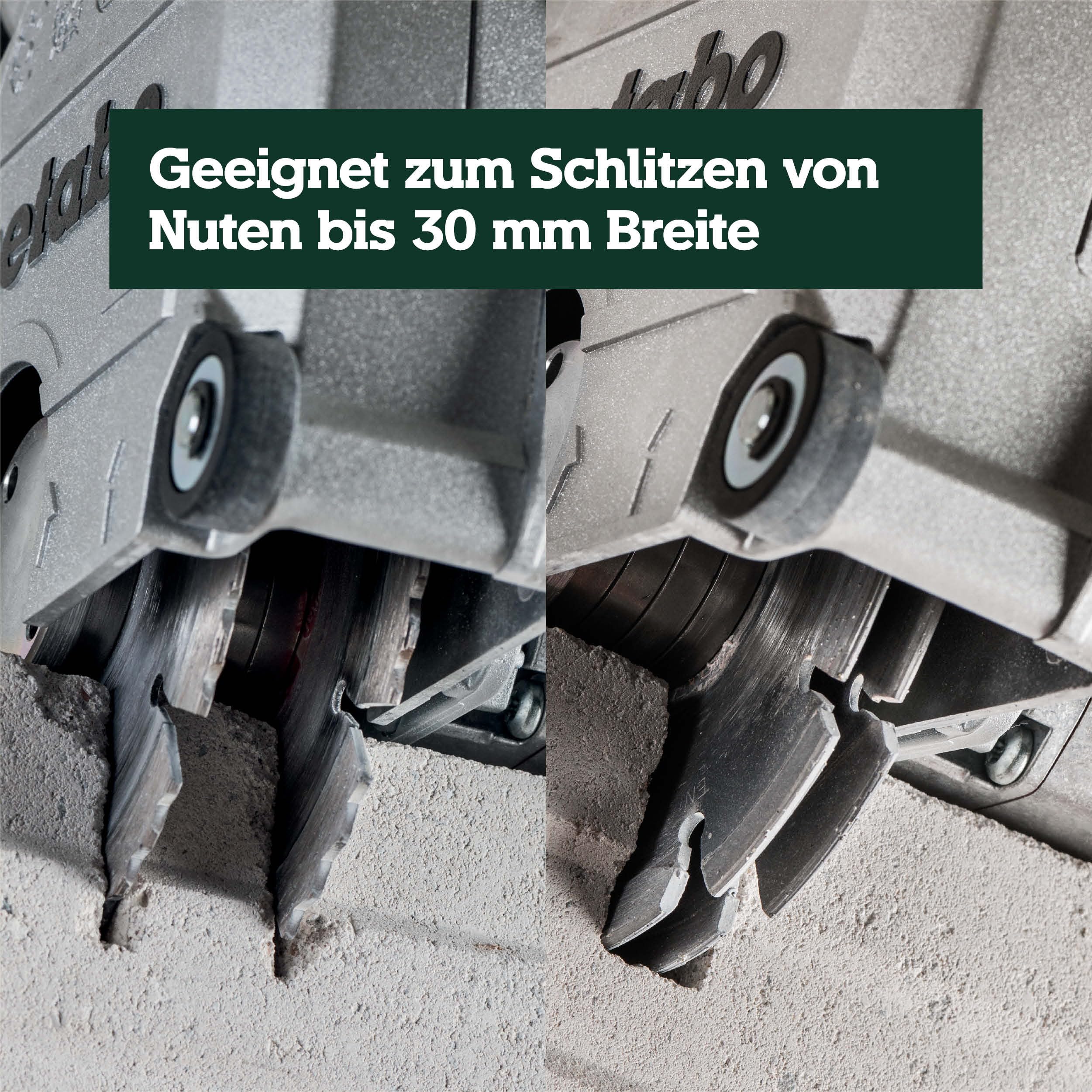 Metabo Mauernutfräse MFE 40 – 604040500 – Für präzise Elektroinstallationen zum Verlegen von Kabeln und Leerrohren unter Putz mit Frästiefen bis 40 mm – 4 m Kabellänge