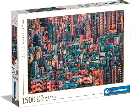 Clementoni Collection-The Hive, Hong Kong - Rompecabezas para adultos, 1500 piezas, hecho en Italia, multicolor, 31692