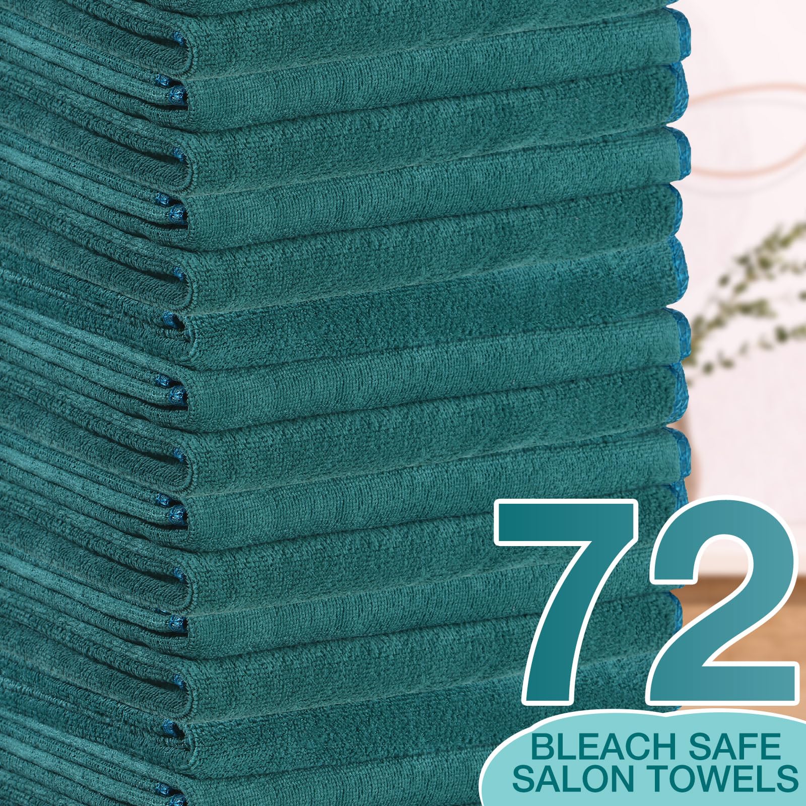 Newwiee Paquete de 72 toallas a prueba de lejía a granel para cabello de salón de belleza, toallas de microfibra de 18 x 30 pulgadas, toallas de mano para secado de cabello, gimnasio, baño, spa