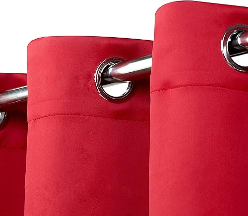 Miniatura 10 de MDS - Paquete de 1 cortina opaca para sala de estar y dormitorio, con aislamiento térmico y ojales, para oscurecer la habitación (negro, 42 x 45