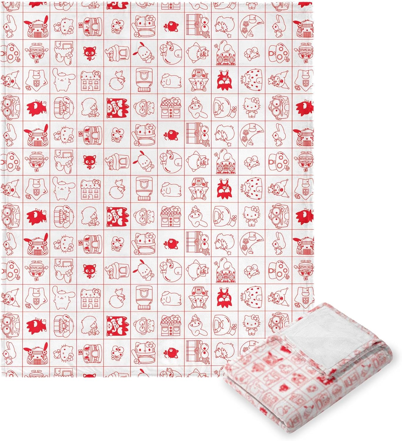 Northwest Hello Kitty Silk Touch Throw Blanket, 50" x 60", Hello Friends