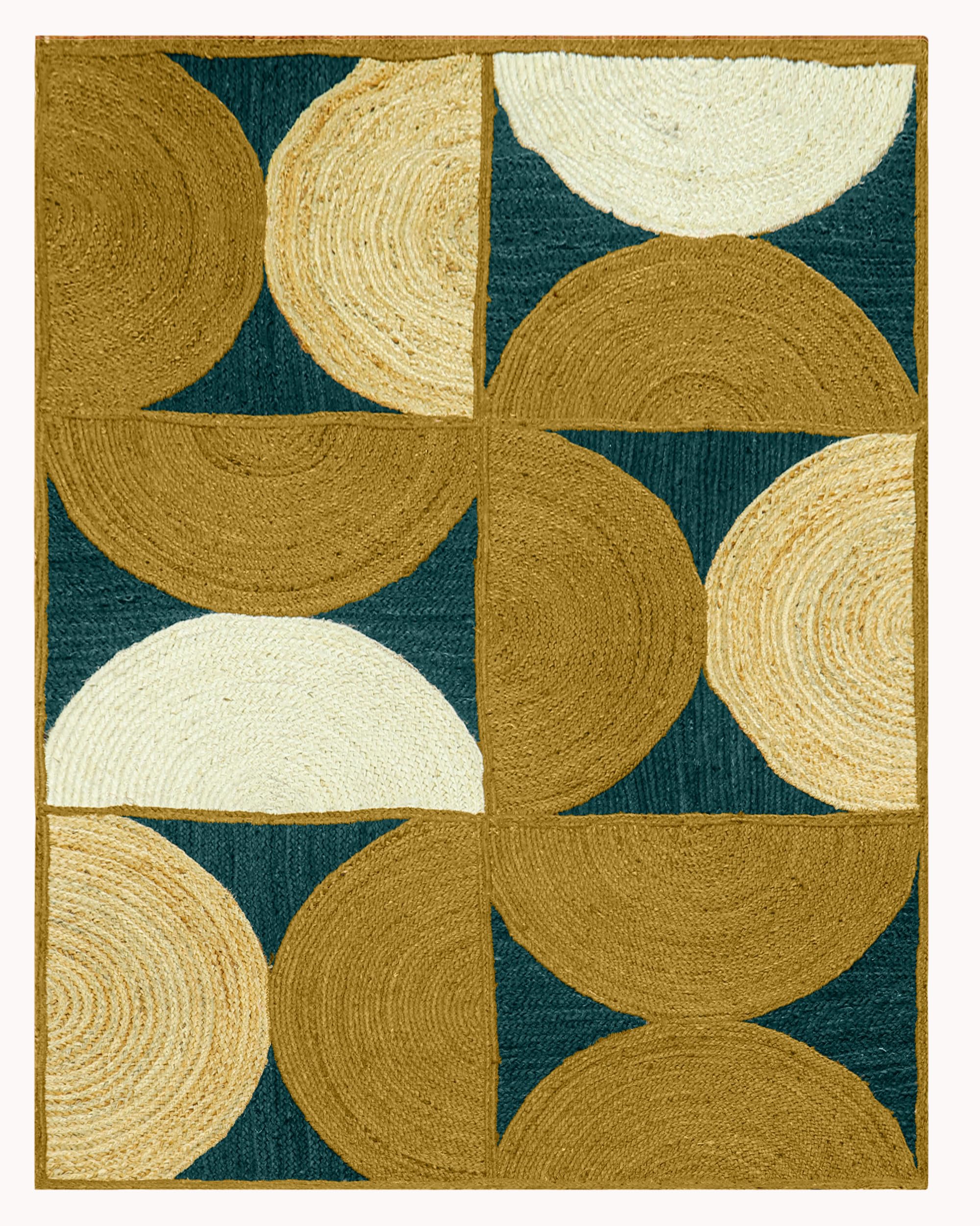 Tapis en jute tressé main pour couloir et petite chambre