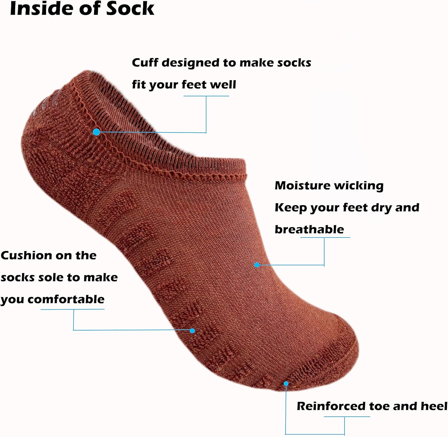 Hycome Men 10 Pairs Women No Show Socks, Low Cut Ankle Sock, Short Socks Casual Socks - Image 3