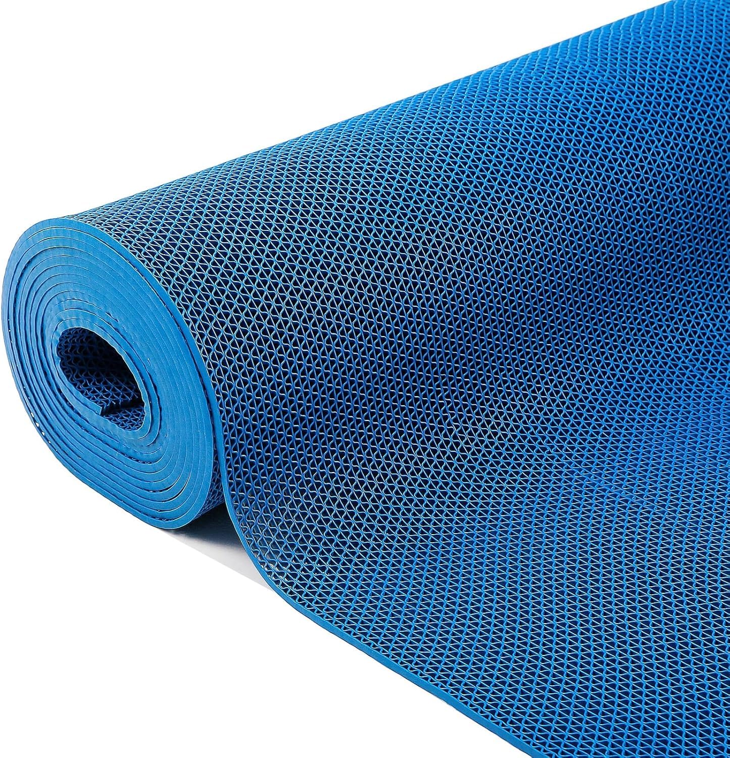 Hpthly Blue Bathroom Anti-Slip Drainage Mat, Pvc Drainage Mat, Perforated Door Mat For Kitchen And Shower Rooms, .,-90Cmx500cm