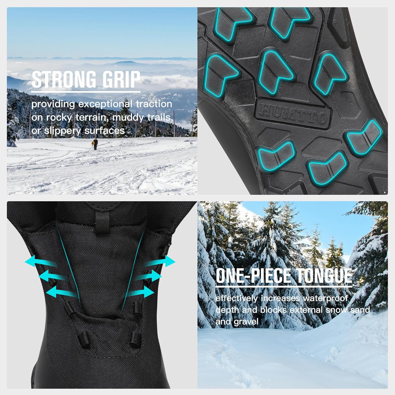 HUMTTO Men's Winter Hiking Snow Boots - Waterproof Warm & Non-Slip Lightweight Fur Lined Ankle Boots, For Cold-Weather Daily, Work, Trails, and More - Image 4