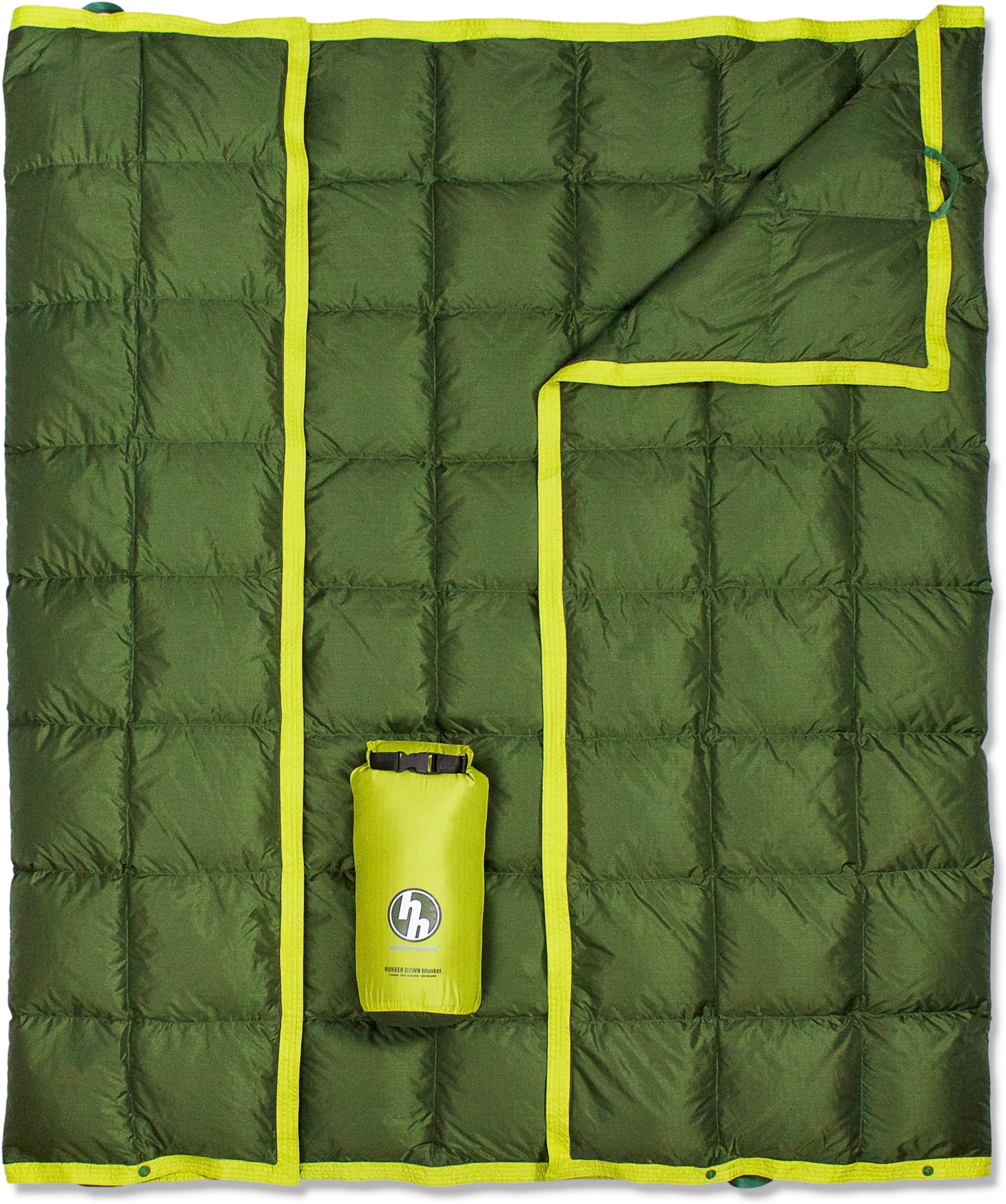 Horizon Hound Down Camping Blanket 650 Fill Power - Ultralight Backpacking Quilt (1lb 6oz) Warm & Water-Resistant 20D Nylon Shell for Outdoors, Camping, Hiking, Travel, & Stadium - Packable