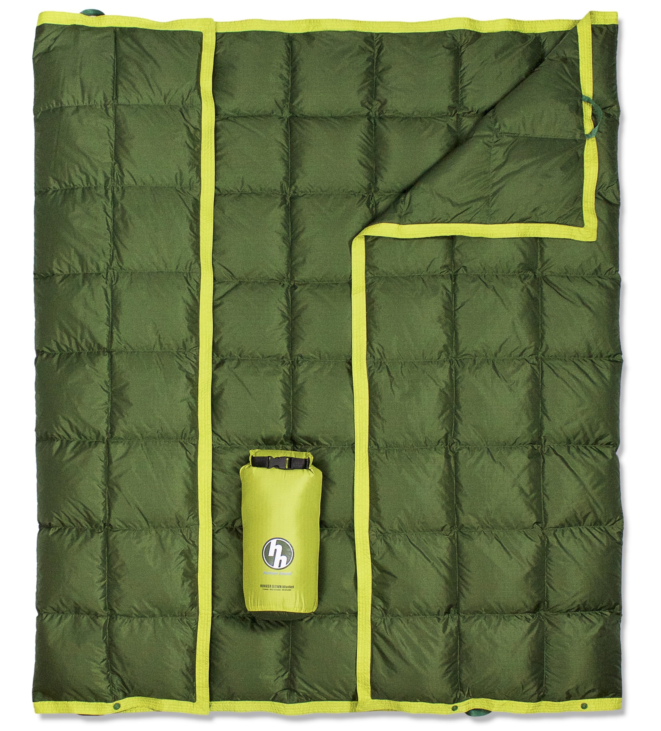 Horizon Hound GR-20 Down Camping Blanket - Outdoor Travel Quilt | Insulated, Lightweight & Warm Gear for Sleep, Camping, Stadium, Hiking & Festivals | Water Resistant, Packable & Compact