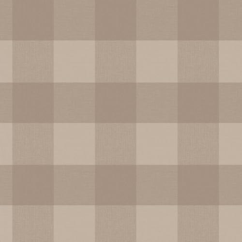 Fine Décor M1503 Glamorous Check Natural Wallpaper, White,Full Roll