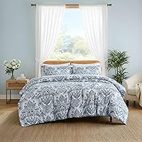 Vista 34 de Southshore Fine Living, Inc. Juego de funda de edredón tamaño King, reversible, juego de ropa de cama de microfibra de alta calidad, fácil cuidado