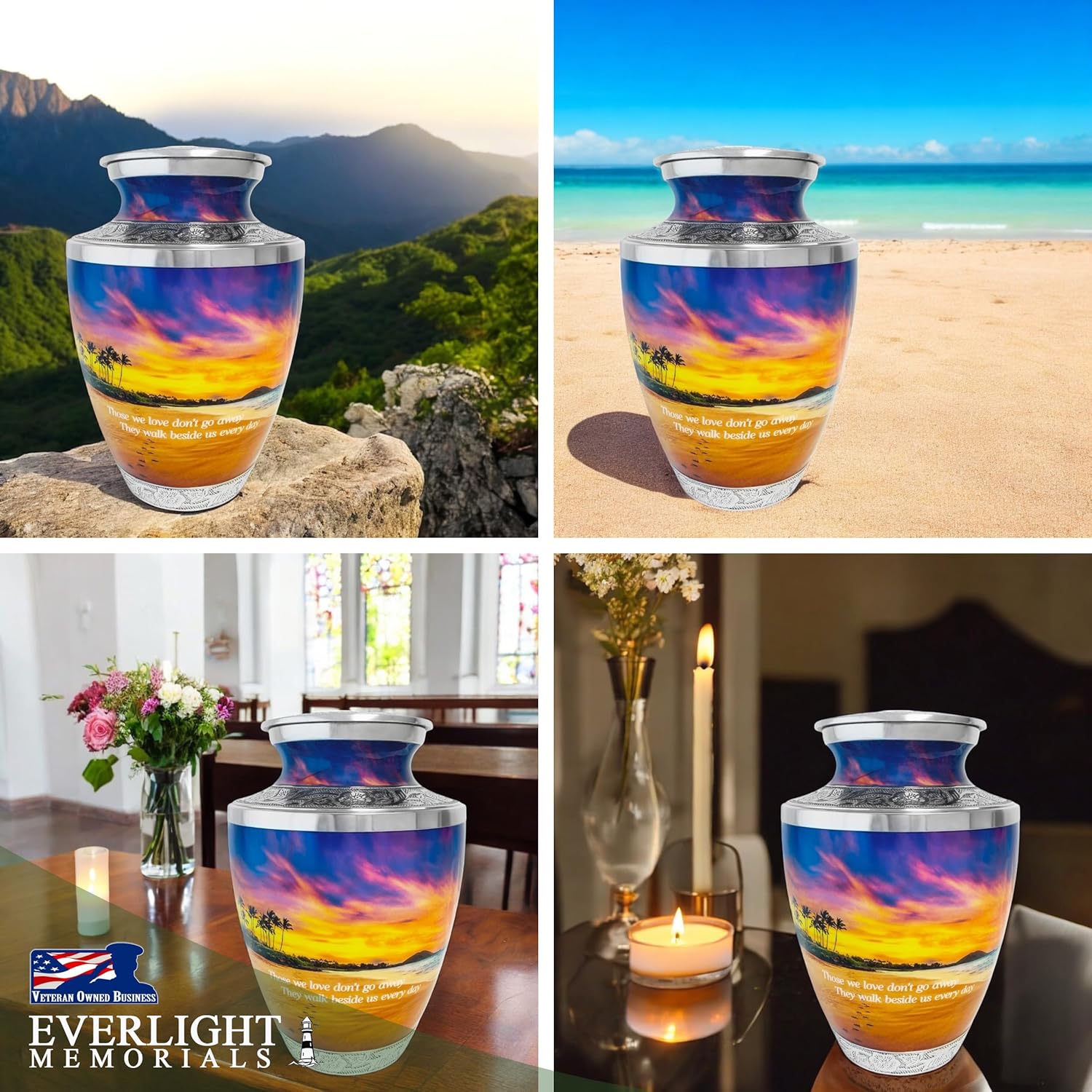 Cremation Urns for Human Ashes - Footprints Large Decorative Urn for Adult Men & Women - Burial Urns for Adult Human Ashes - Image 4