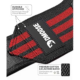 DMoose Fitness Wrist Wraps (IPL Approved) Avoid Injury & Maximize Grip with Thumb Loop, 18 or 12 Gym Wrist Wraps Pair, Wrist Wraps for Weightlifting Men, Wrist Brace for Working Out & Wrist Support