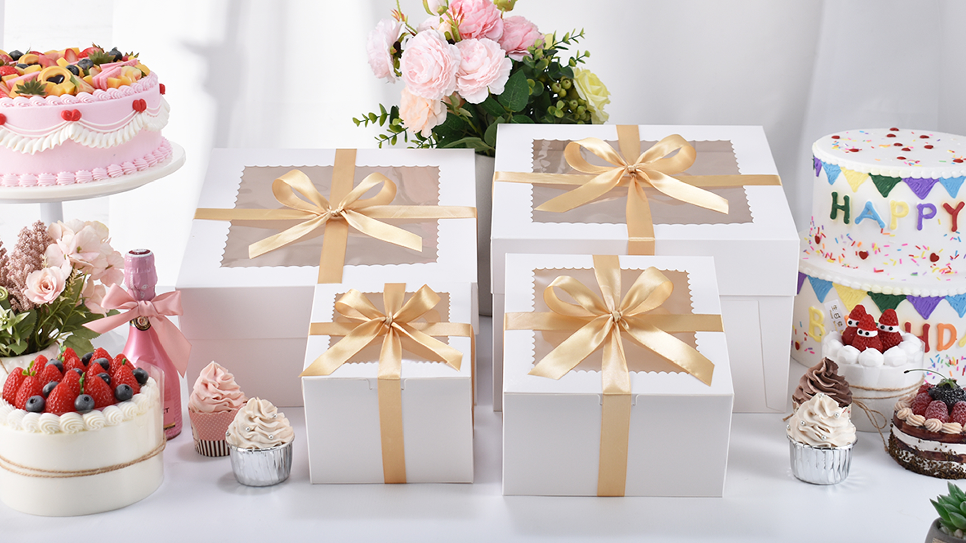 Amazon.com: KPOSIYA 40pcs 6x6x5 inch Mini Cake Boxes with Cake