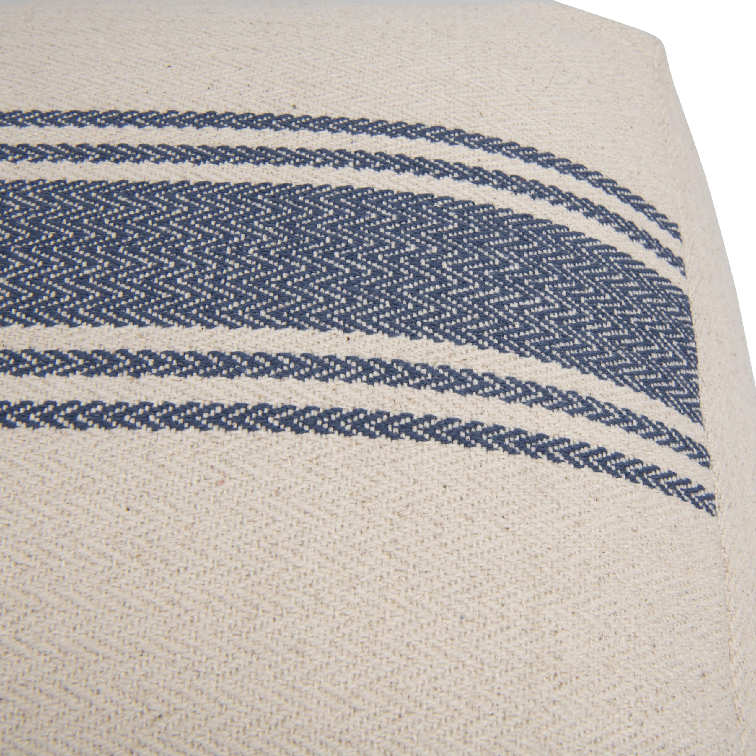 ECHE HOME - LULU POUF COLOR BLU ELEGANTE IN TESSUTO