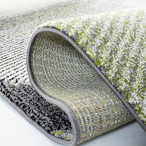 Vista 37 de SAFAVIEH Hollywood Collection - Alfombra decorativa de 2 pies 3 pulgadas x 4 pies, beige y azul, diseño moderno de mediados de siglo, no desprende