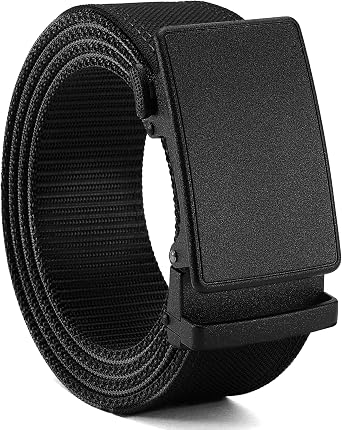 CHAOREN 1.5" Nylon Ratchet Belt Men - Casual Work Belt for Jeans | Quick Release Zinc Alloy Buckle, Micro Adjustable Fit for EDC Everyday Wear, Trim to Fit