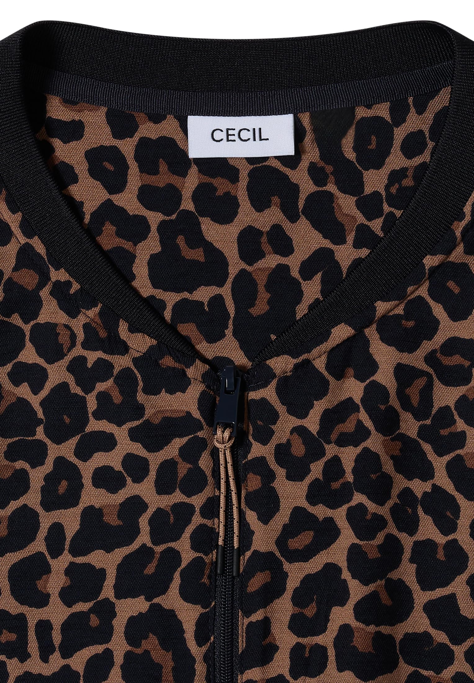 Cecil Damen Blouson mit Zipper und Leo-Muster