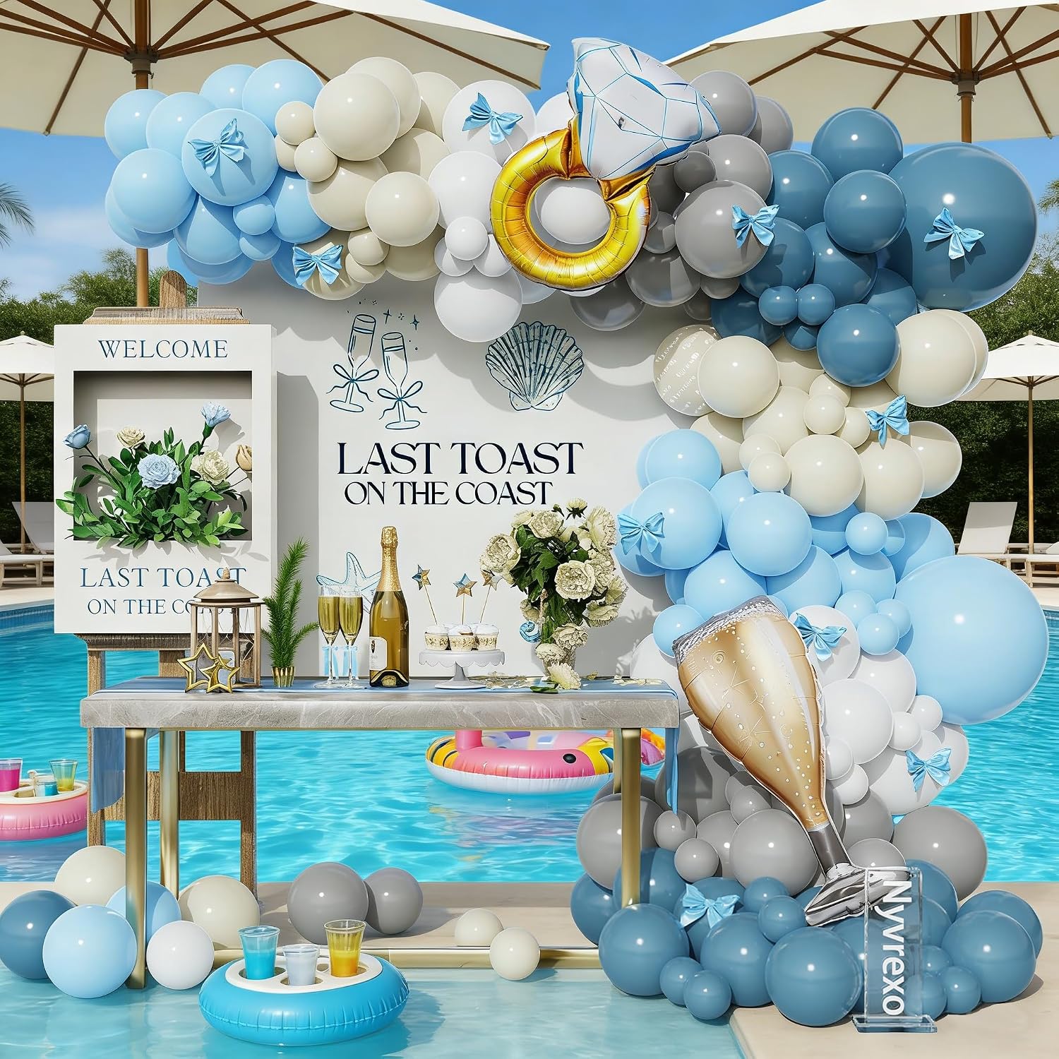 Last Toast On The Coast Bachelorette Decorations thumbnail