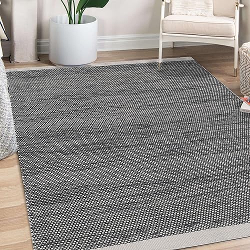 Fab Habitat Alfombra lavable a máquina, tejida a mano, resistente a las manchas, apta para mascotas, hilo de poliéster reciclado de alta calidad, disponible en Yaxa Peru