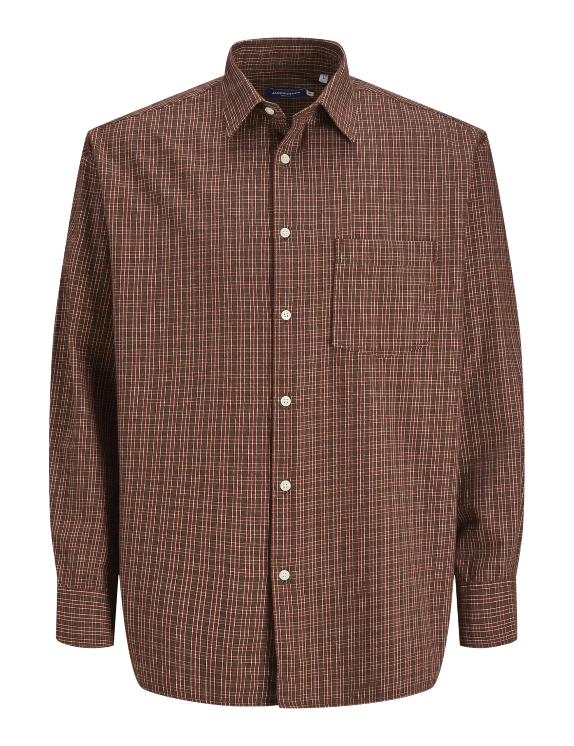 JACK & JONES Male Shirt Loose Cut Shirt, Brandy Brown, M