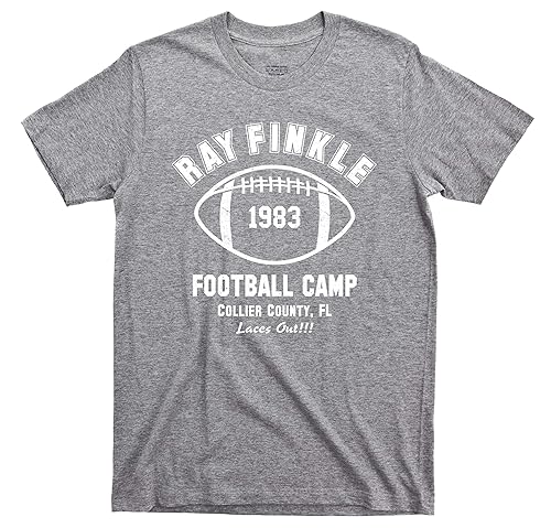 Ace Ventura T Shirt Ray Finkle Football Camp Laces Out Jim Carrey Movie Tee (L, Sport Gray)