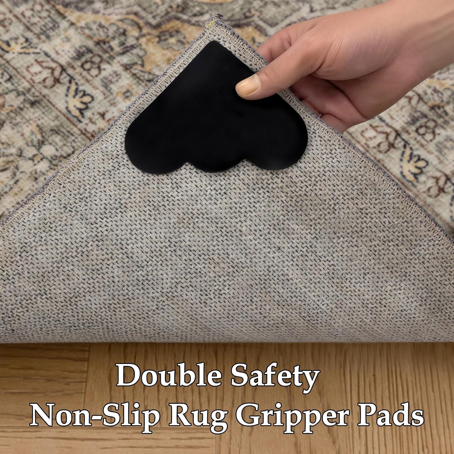 5x7 Vintage Washable Area Rugs, Dark Green and Brown Rug, Ultra Soft Non-Slip Farmhouse Distressed Carpet, Low Pile Stain Resistant for Living Dining Room Bedroom Study Room(Green)