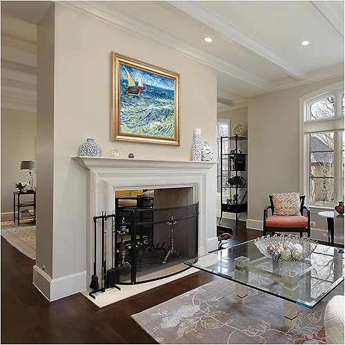 Miniatura 1190 de A&T ARTWORK The Starry Night de Vincent Van Gogh. Tamaño del marco: 36 x 30 pulgadas, tamaño de la imagen: 30 x 24 pulgadas, reproducciones clásicas