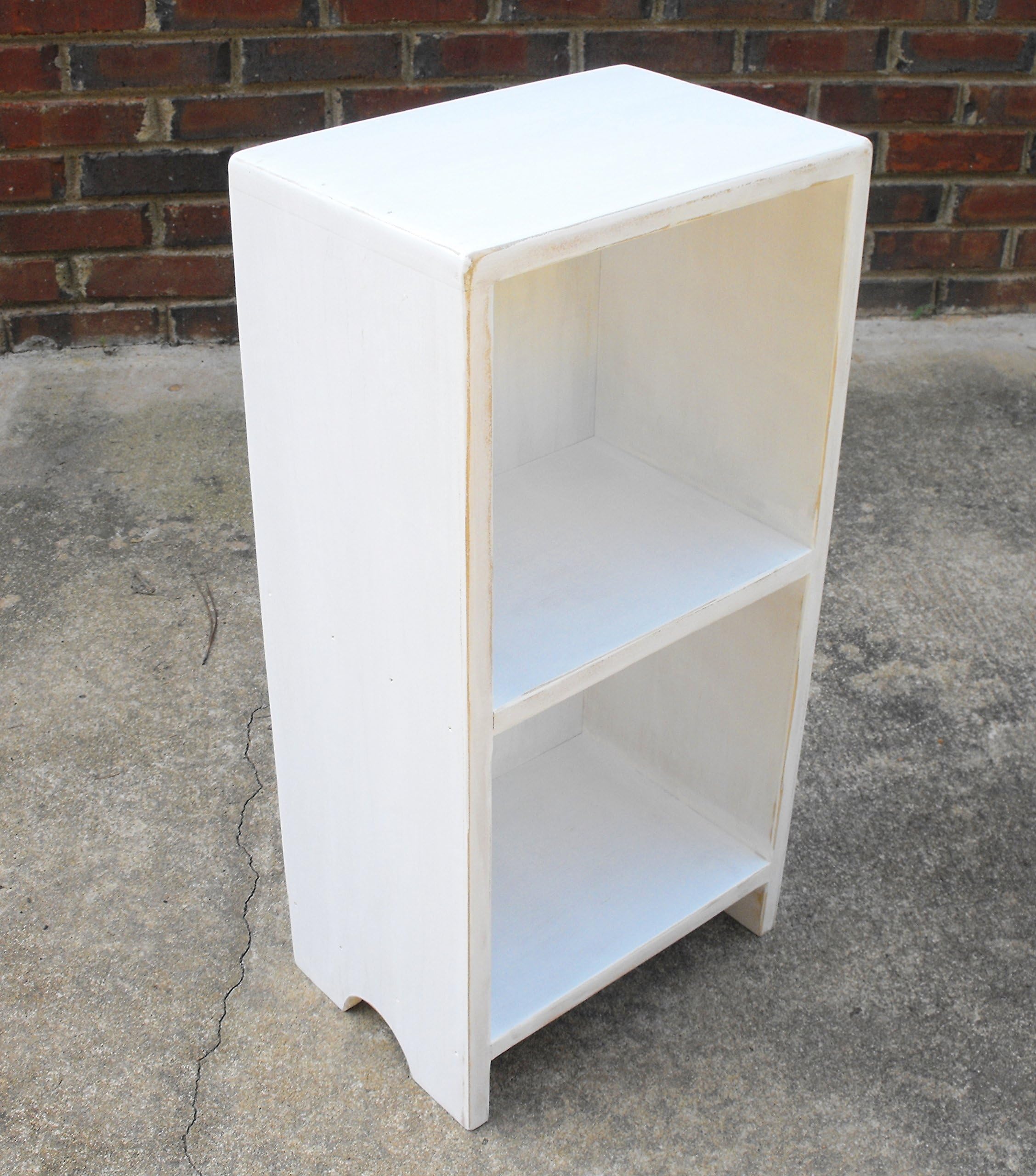 Beach Cottage Night Stand Storage Shelf 24 inches tall