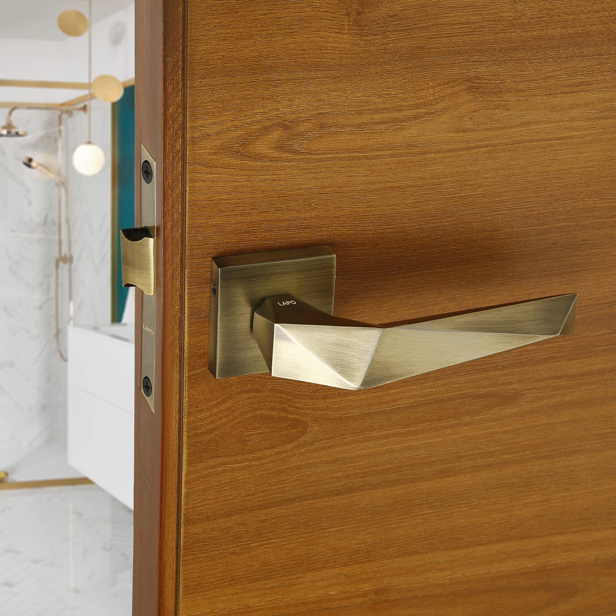 Buy LAPO Premium Bathroom Door Lock, Mortise Keyless Handle Lock for