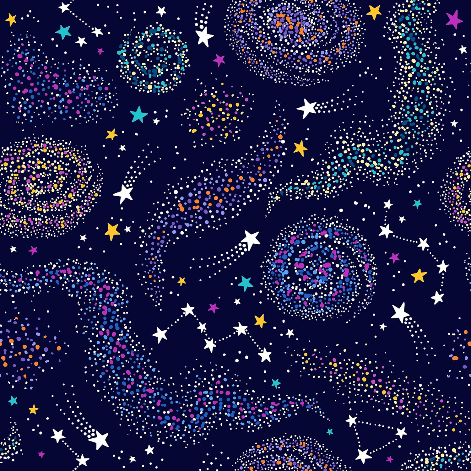 zoé&yifan Peel and Stick Wallpaper Kids Gold Star Galaxy Wallpaper Removable (17.71" X 236.2")
