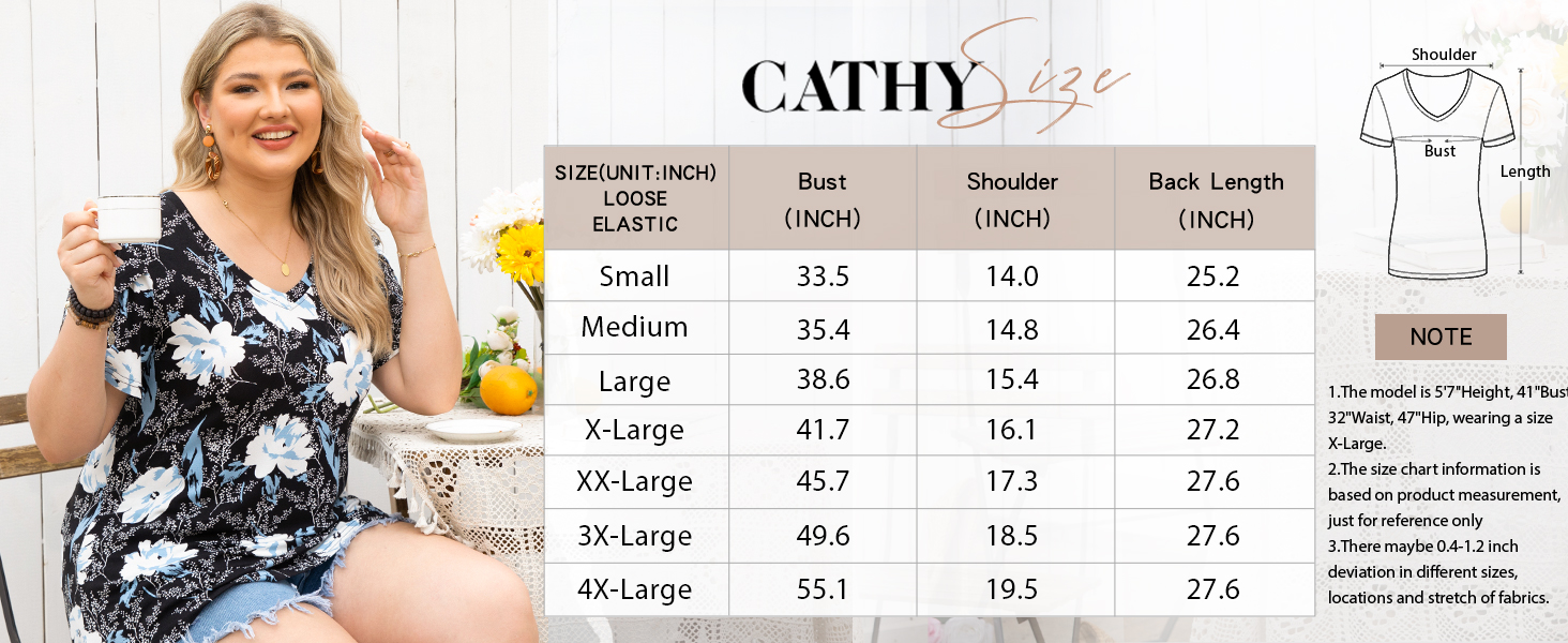 CATHY 2026 Women Tops Summer Casual Tunic Short Sleeve V-Neck