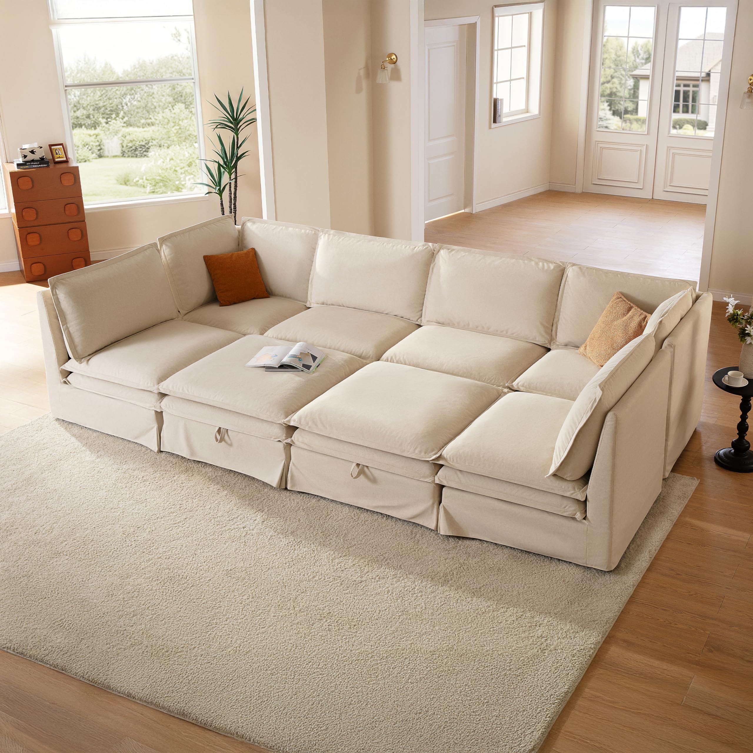 CHIC HOUSE Oversized Modular Sectional Cloud Couch