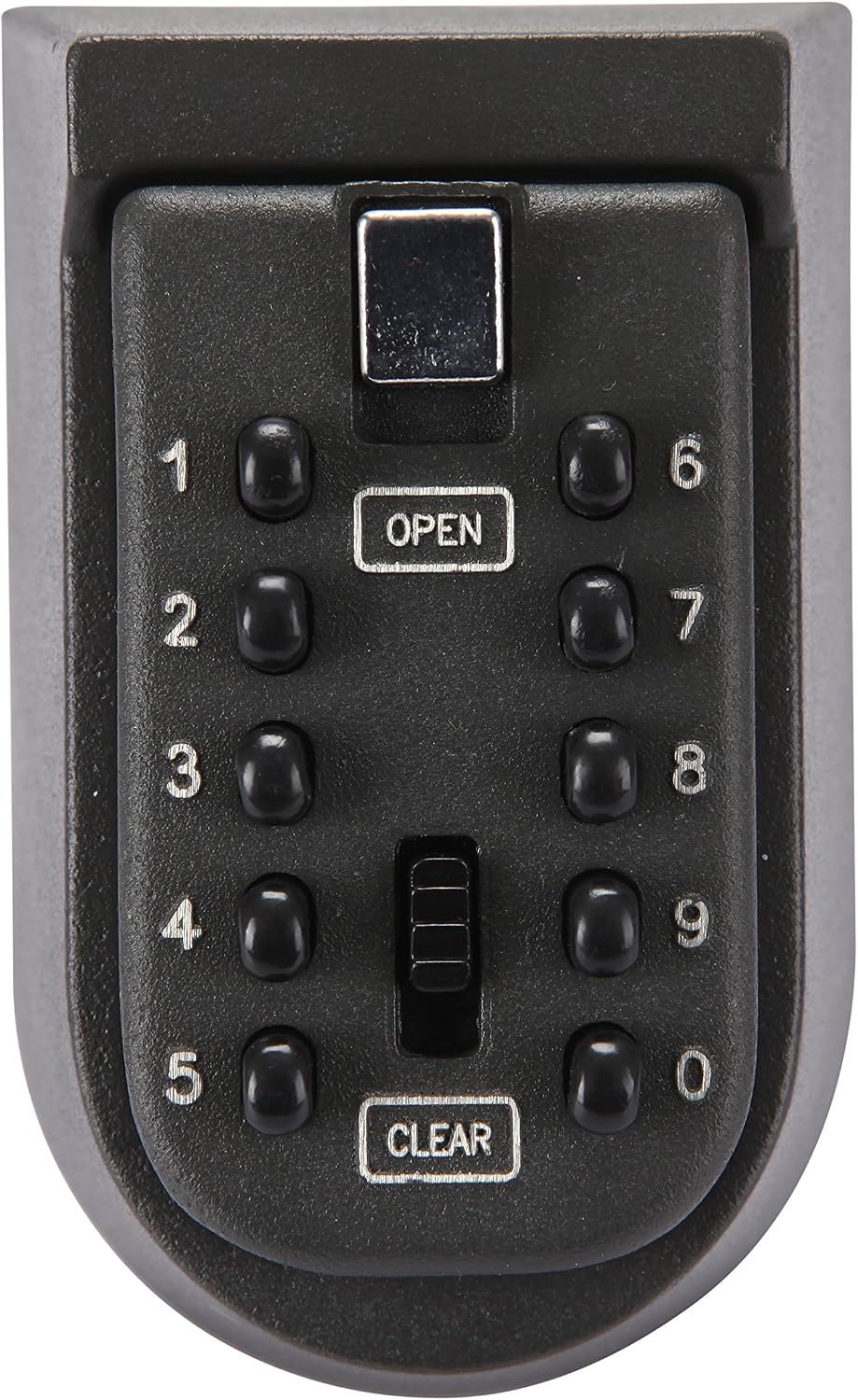Wall Mounted Key Lock Box with 10-Digit Push Button Combination — Perfect for Guests, Tenants, Realtors, Contractors, Spare Key Storage at Home or Office — Exterior Waterproof Cover and Mounting Kit