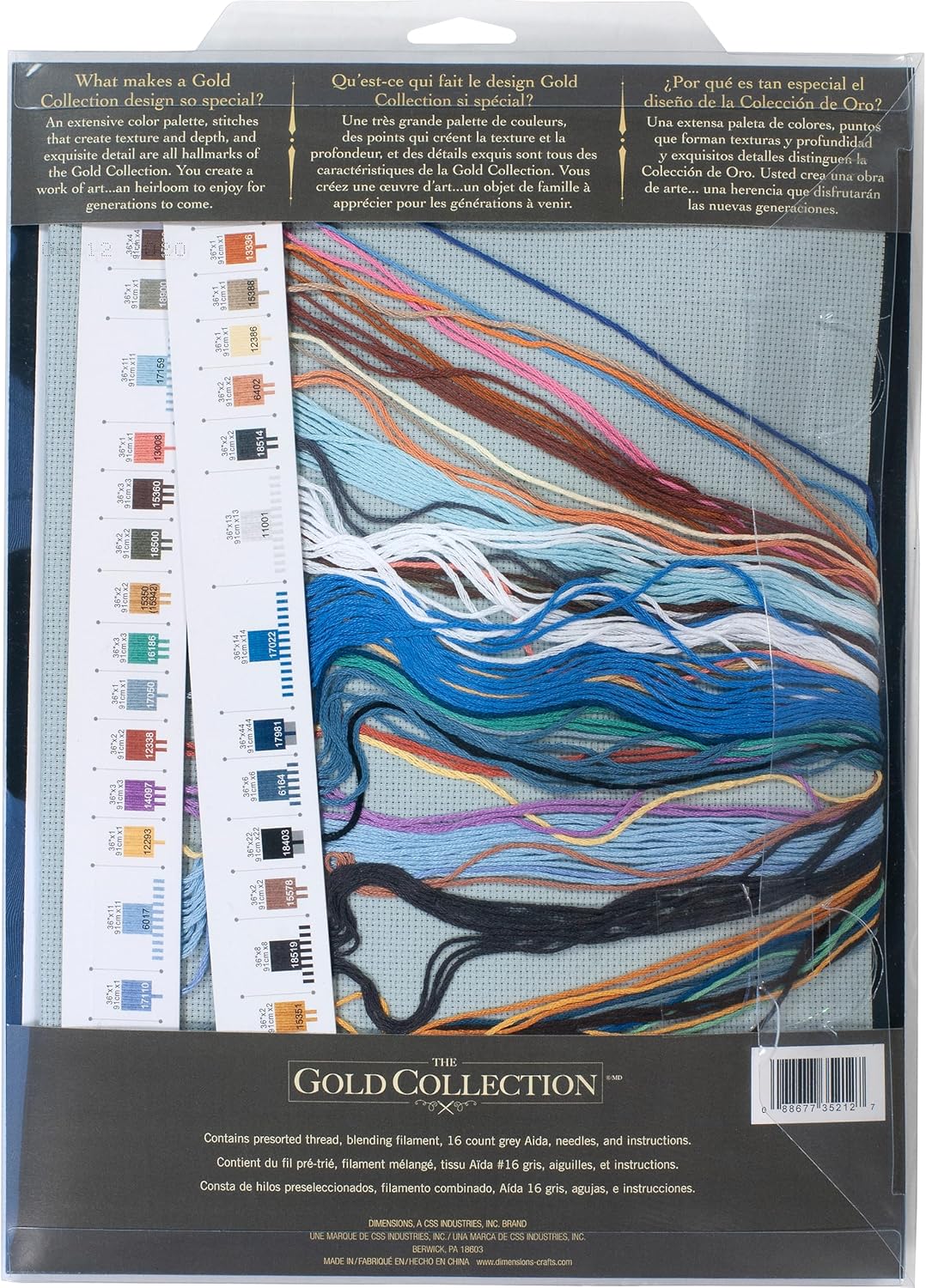 Dimensions Gold Collection Counted Cross Stitch Kit, Aurora Cabin, 16 Count Dove Grey Aida, 16'' x 12''