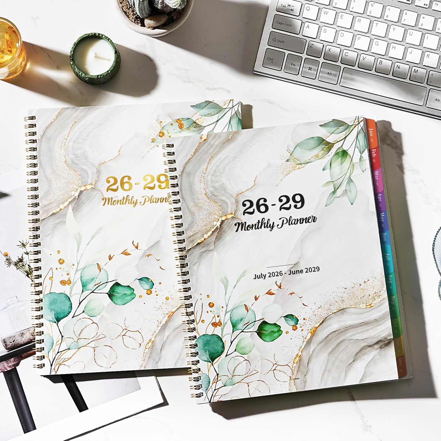 Monthly Planner 2026-2029 - 3 Year 2026-2029 Monthly Planner | JUL. 2026 - JUN. 2029, 9" x 11" with Inner Pocket, Colorful Coated Tabs thumbnail