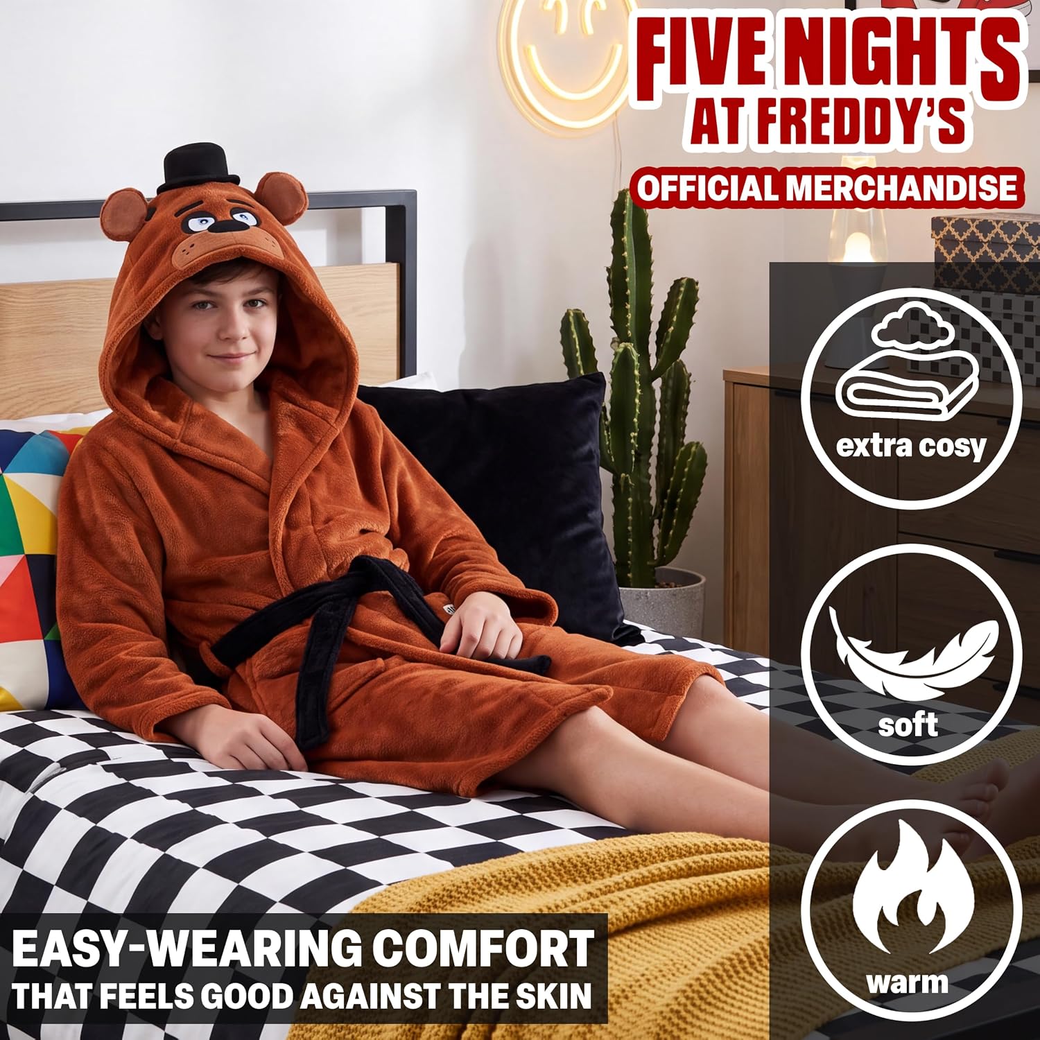 Get Trend Five Nights at Freddy's Foxy | Freddy Fazbear Robe for Boys Teens