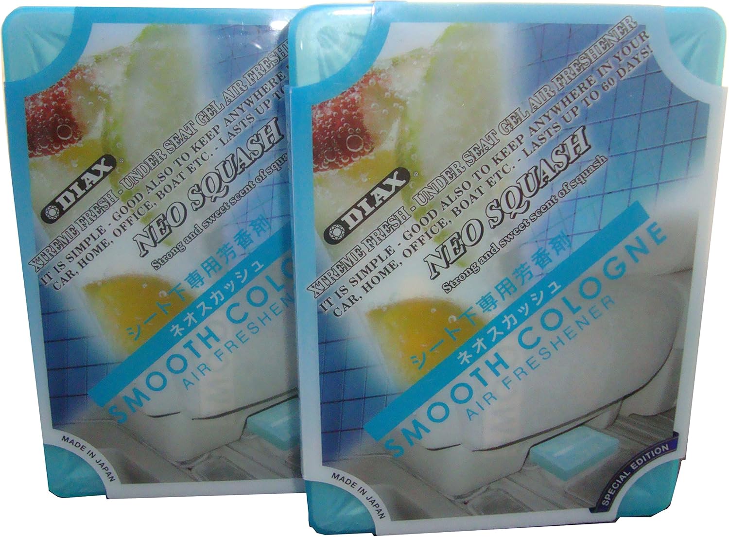 4-PACK Home/Office/Car/Auto Smooth Cologne Neo Squash Scent Air Freshener JDM Genuine Diax Japan