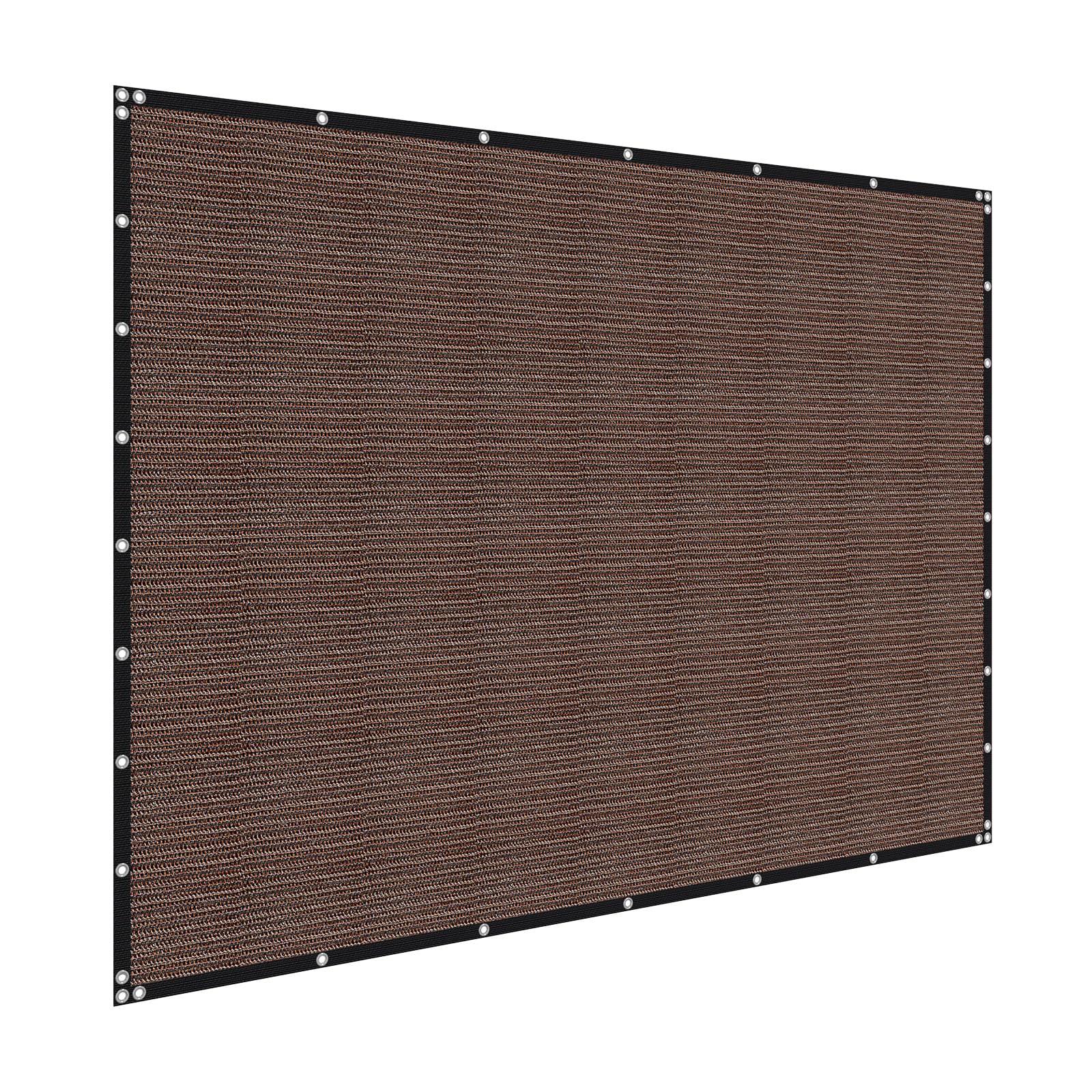VEVOR Voile d'ombrage 90%, 2440 x 3660 mm, Filet d'ombrage avec œillets en Acier INOX, Toile de Protection en PEHD Haute densité 140 g/m², pour extérieur, terrasse, Jardin et arrière-Cour, Marron
